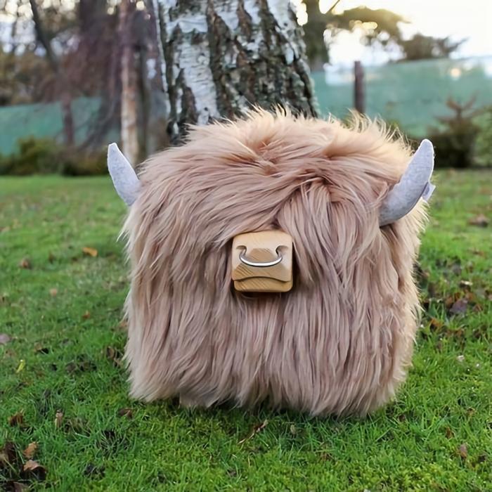 Highland Bull Genuine Foot Stool – Butterscotch  |  Cow Lovers Cow Lovers Cow Lovers