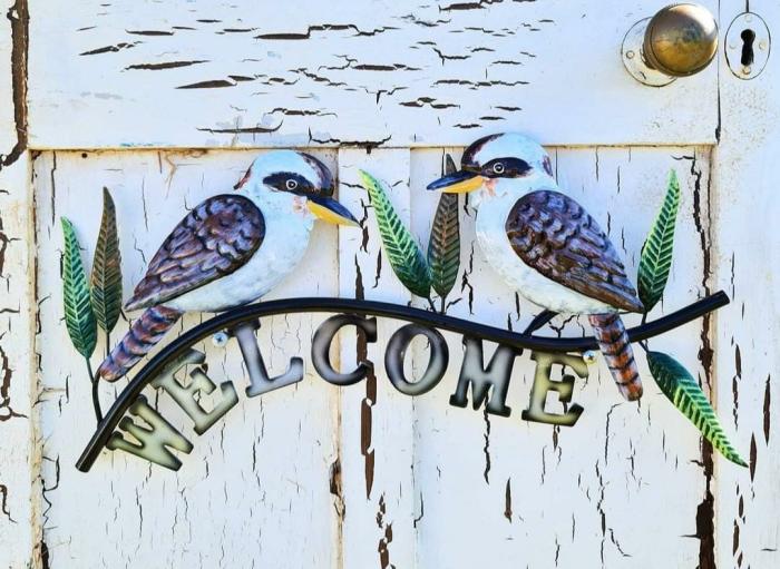 Kookaburra Welcome Pair  |  Outdoor Wall Art Garden Creatures Garden Creatures