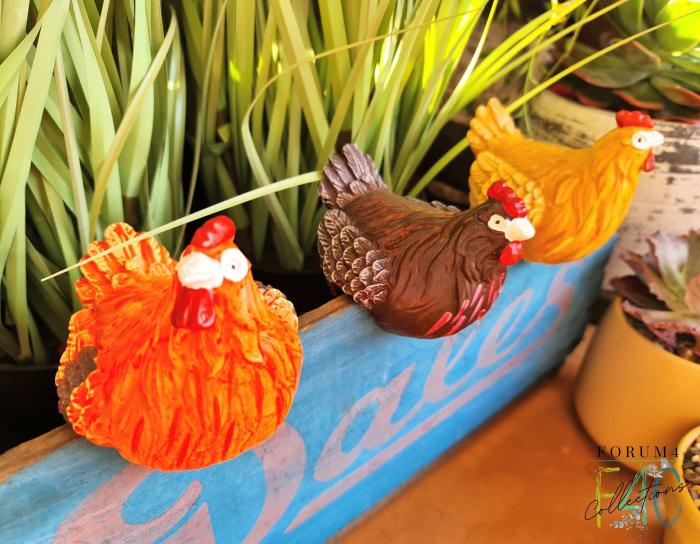 Large Chook Pot Sitters – 3Pc Mixed Set  |  Pot Accessories Chickens Chickens