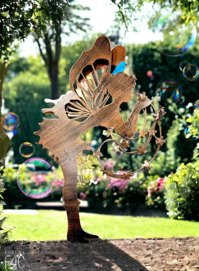 Large Fairy Stake – Blowing A Wish  |  Garden Stakes Fairy Garden Fairy Garden