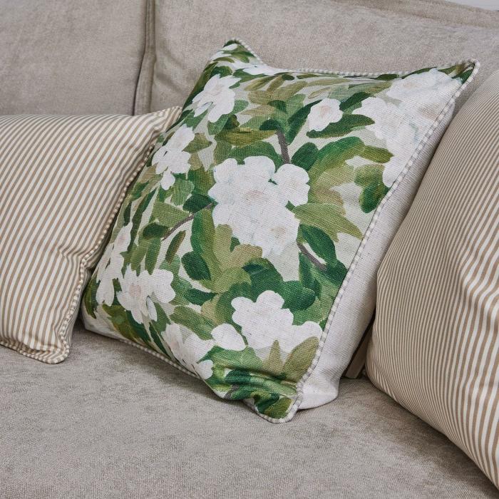 Lucy Floral Green Cushion 50Cm  |  Cushions Cushions Cushions