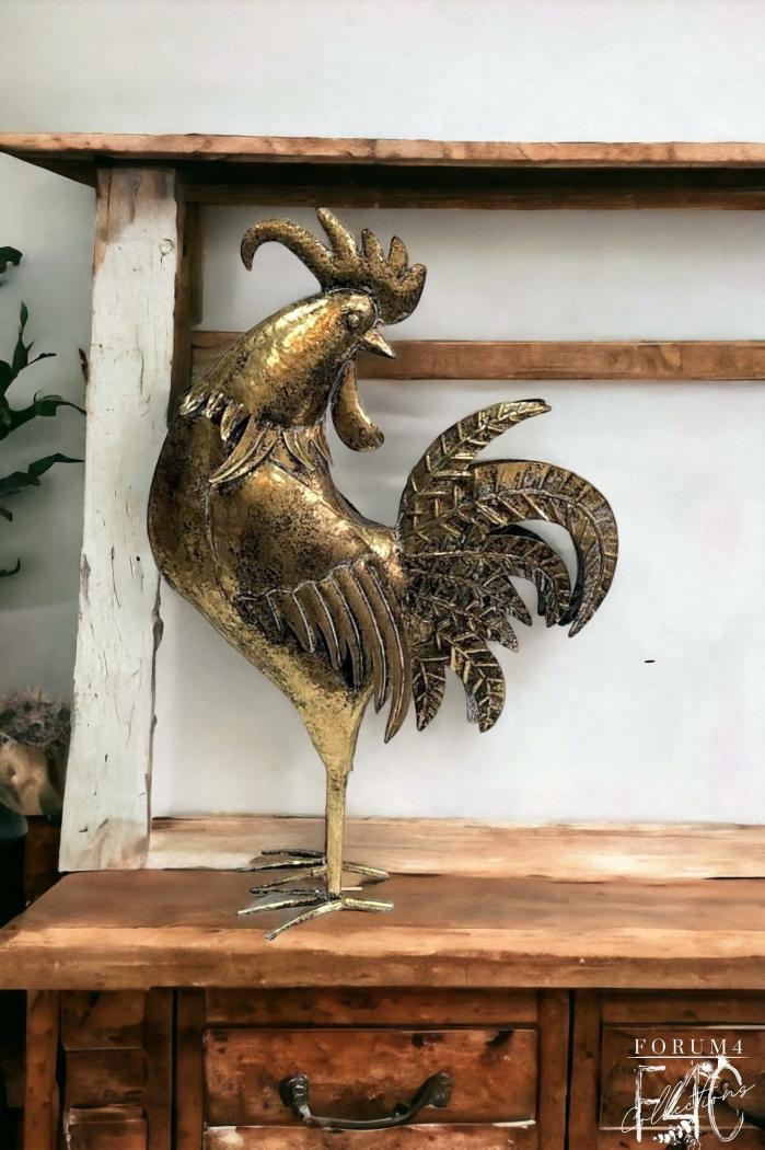 Lustre Gold Proud Posing Rooster  |  Chickens Chickens Chickens