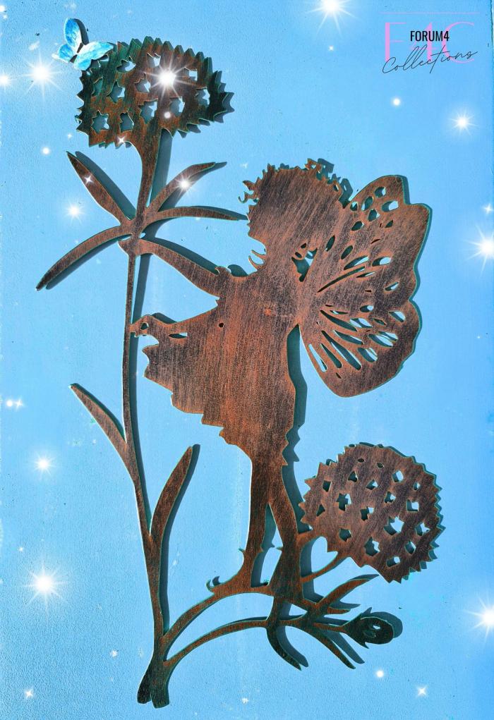 Make A Wish Flower Fairy Wall Decor  |  Outdoor Wall Art Fairy Garden Fairy Garden