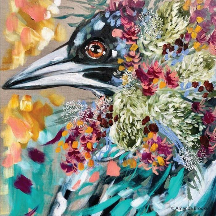 Margot Magpie Coaster – Artist Lab  |  Coasters Coasters Coasters