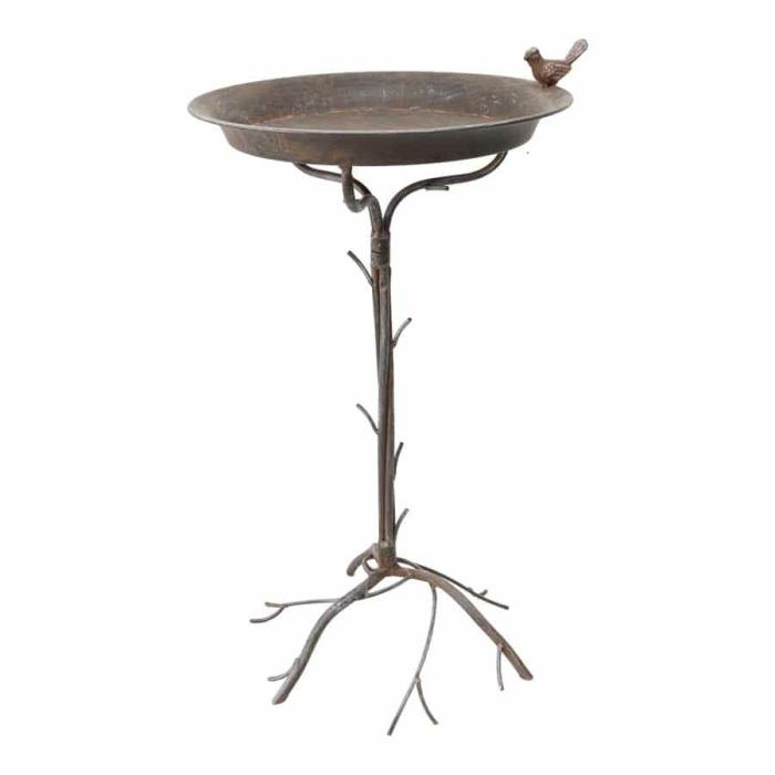 Metal Branch Bird Bath / Feeder – Rustic Brown  |  Garden Accessories Bird Feeders Bird Feeders