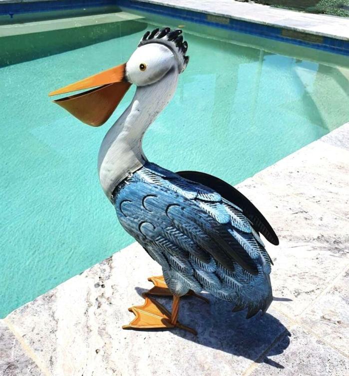 Metal Garden Pelican  |  Metal Decor Garden Creatures Garden Creatures