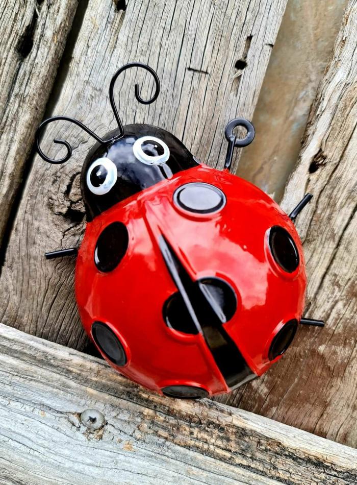 Metal Lady Beetle  |  Metal Decor Garden Creatures Garden Creatures