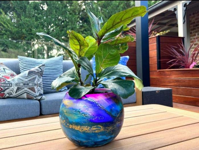 Moon Pot Sherbert Lagoon – Small  |  Planters & Vases Planters & Vases Artisan Designed Planters