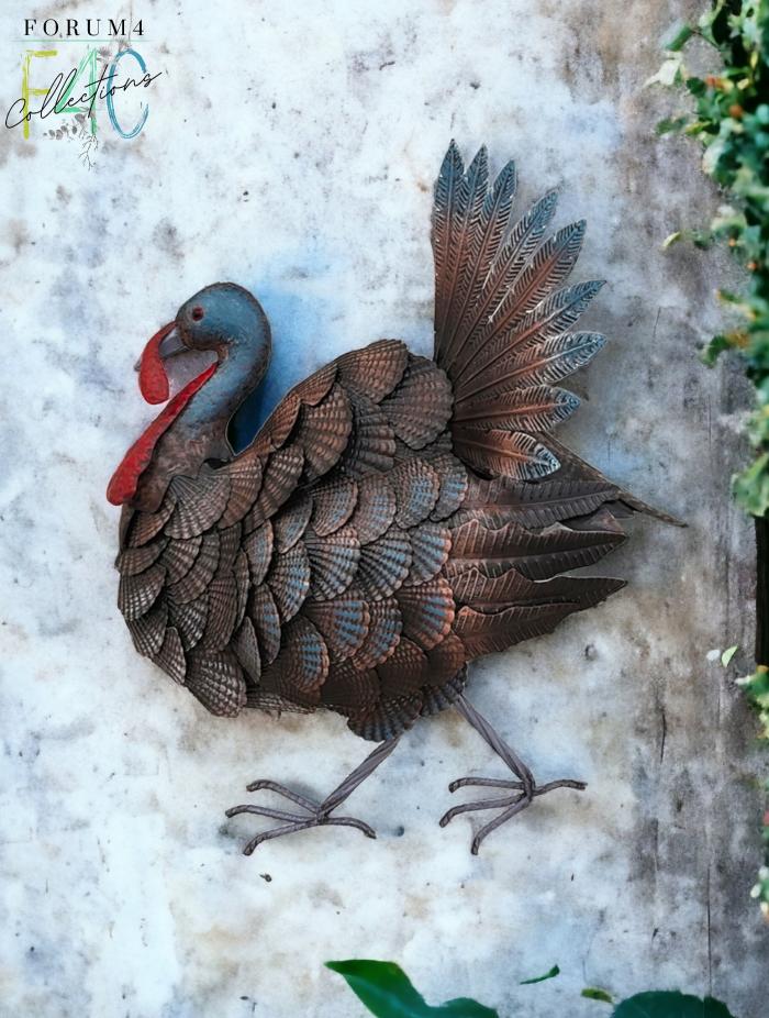 Mrs Turkey Wall Art 37.5X13.5X47Cm  |  Garden Creatures Garden Creatures Garden Creatures