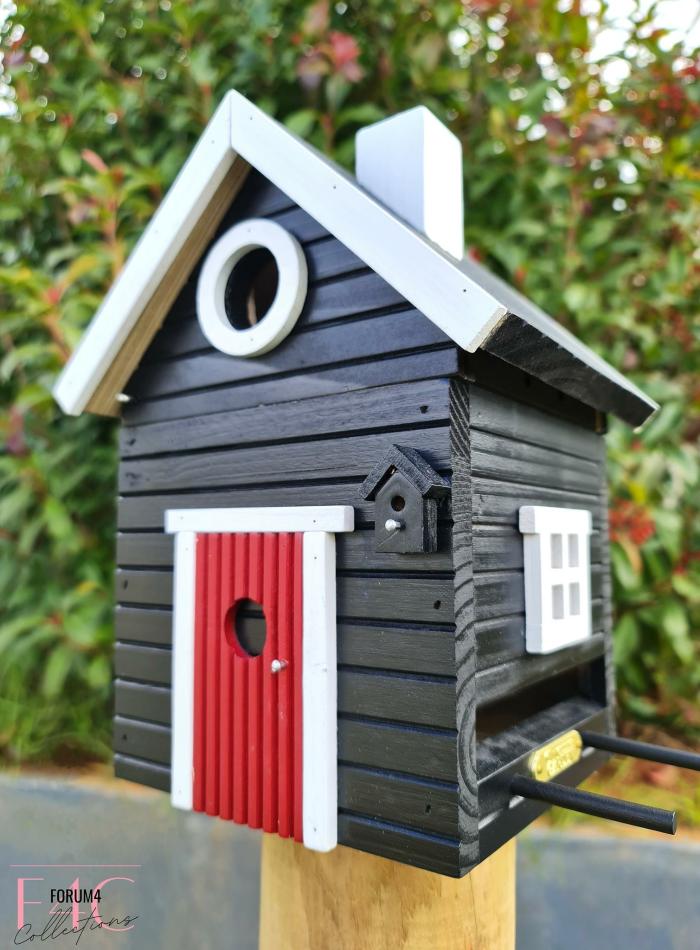 Multi Bird Feeder House – Black Cottage  |  Bird Feeders Bird Feeders Bird Feeders