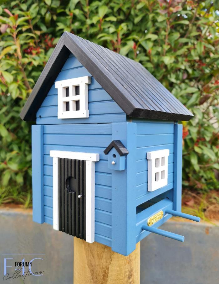 Multi Bird Feeder House – Blue Cottage  |  Bird Feeders Bird Feeders Bird Feeders