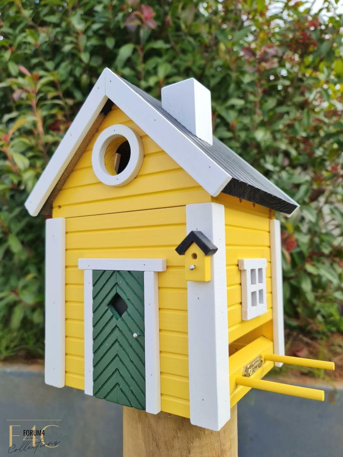 Multi Bird Feeder House – Yellow Cottage  |  Garden Accessories Bird Feeders Bird Feeders