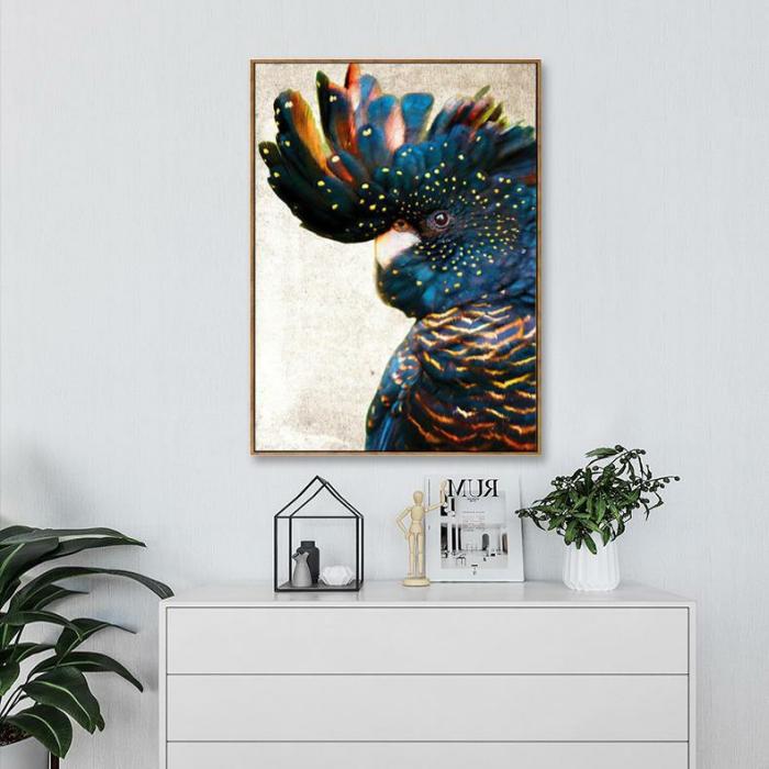 Native Black Cockatoo – Right Facing – Framed Canvas Art  |  Framed Wall Canvas Art Framed Wall Canvas Art Framed Wall Canvas Art