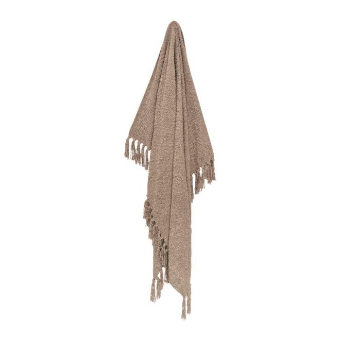 Natural Taupe Soft Boucle Throw Blanket  |  Throw Blankets Homewares Throw Blankets