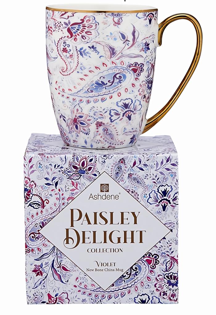 Paisley Mug – Violet  |  Mugs Kitchenware Mugs