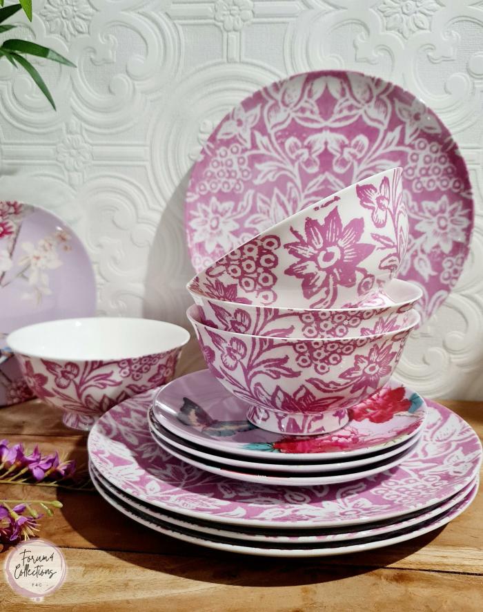 Pink Island 4X Person Dinner Setting  |  Dinnerware Kitchenware Dinnerware