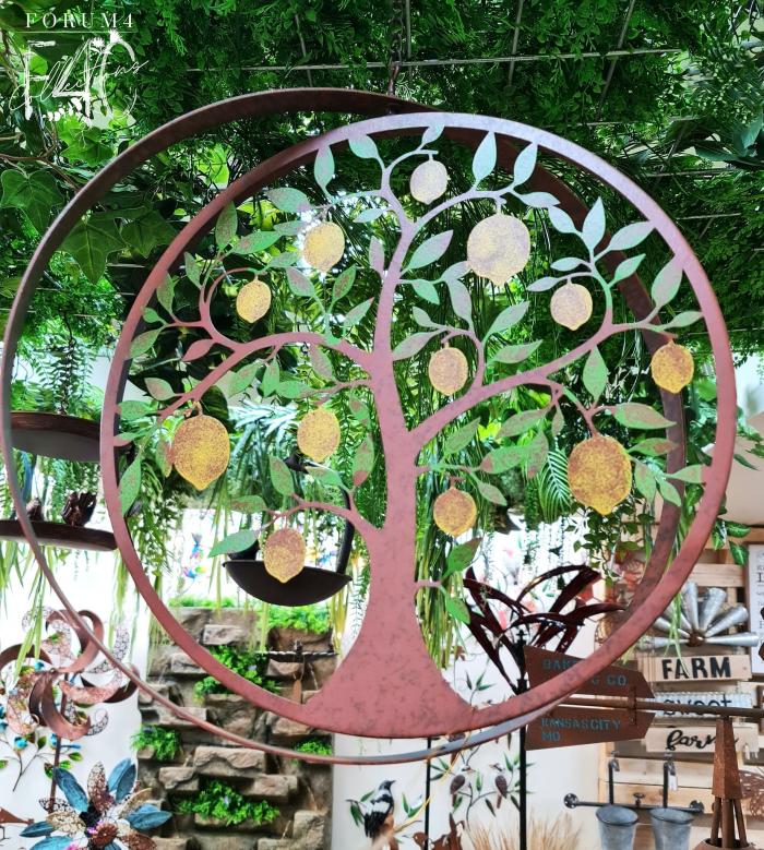 Pivot Double Ring Lemon Tree  |  Metal Decor Garden Accessories Garden Accessories