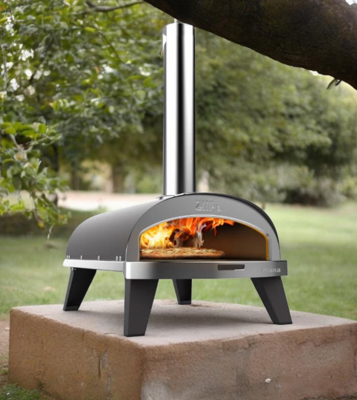 Pizza Oven – Ziipa Piana Wood Pellet Pizza Oven With Rotating Stone – Slate Ardoise  |  Pizza Ovens Outdoor Gardenwares Pizza Ovens