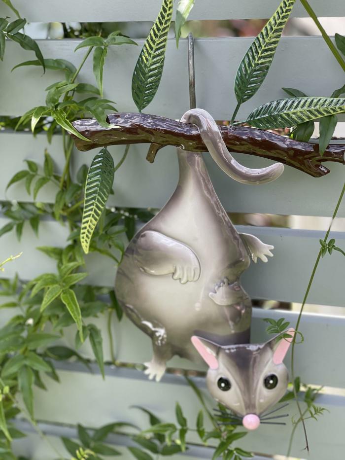 Possum Hanging Wall Decor  |  Outdoor Wall Art Garden Creatures Garden Creatures