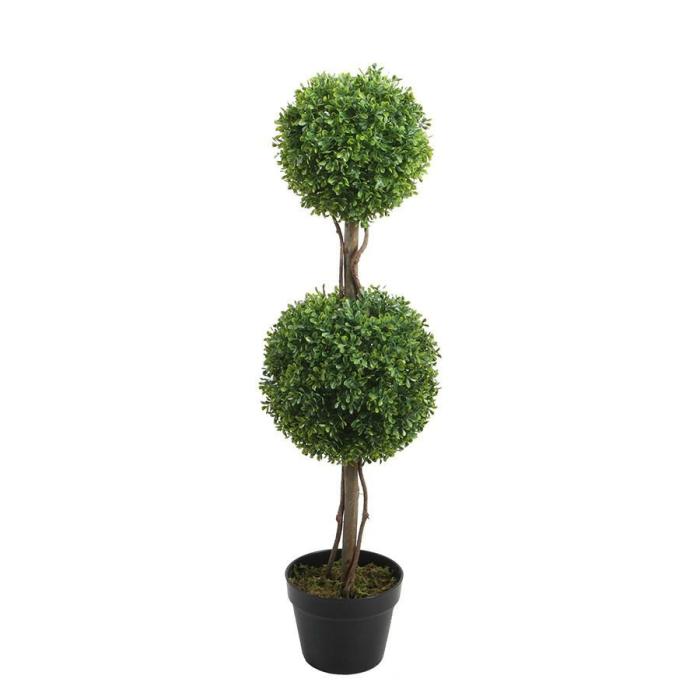 Potted Artificial Boxwood Double Topiary Tree 90Cm  |  Accessories Accessories Accessories