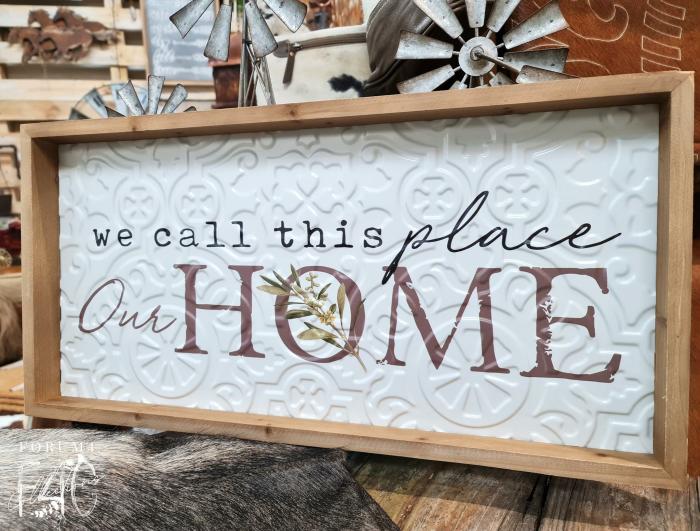 Pressed Metal We Call This Home Wall Plaque  |  Quote Wall Plaques Homewares Quote Wall Plaques