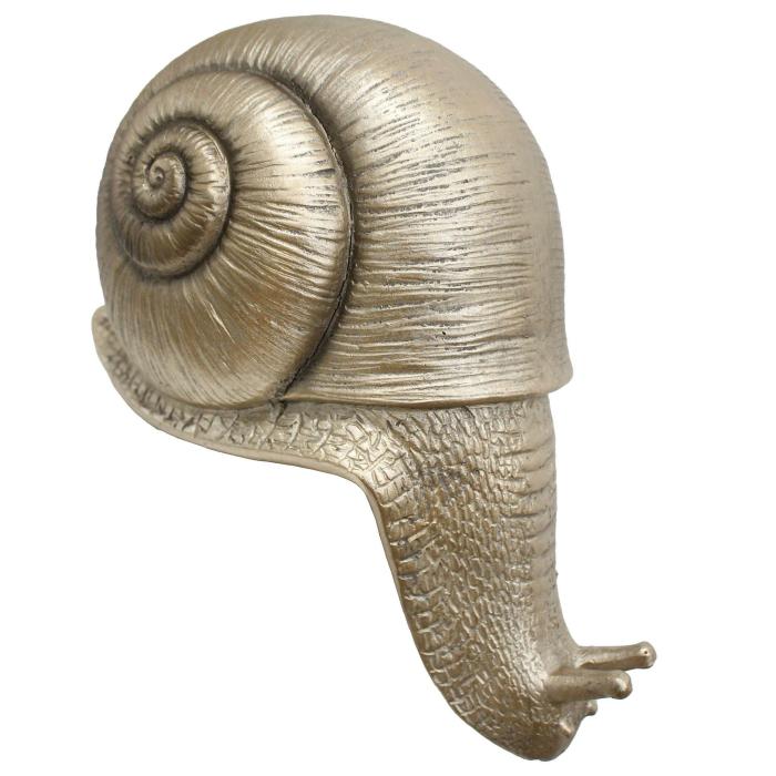 Resin Snail Ledge Sitter Gold  |  Garden Accessories Outdoor Gardenwares Garden Accessories