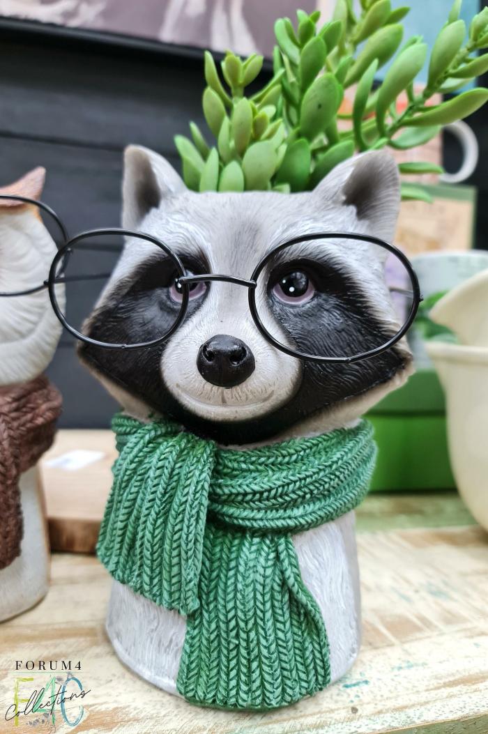 Riccardo Winter Racoon Planter  |  Planters & Vases Planters & Vases Planters & Vases