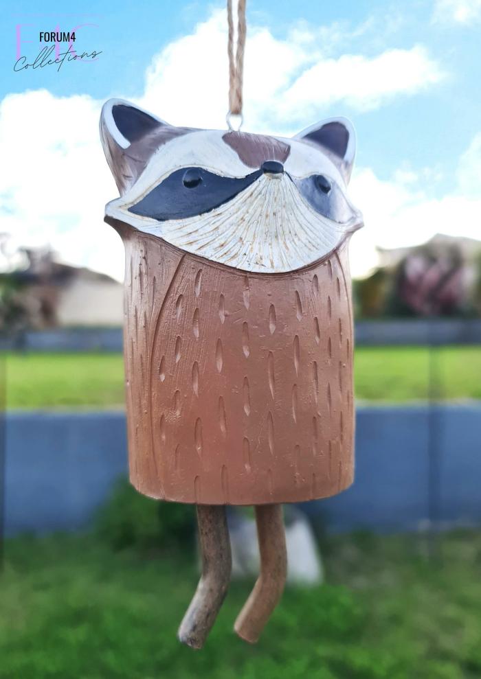 Rocky The Racoon – Whimsical Wind Chime  |  Garden Accessories Garden Accessories Garden Accessories