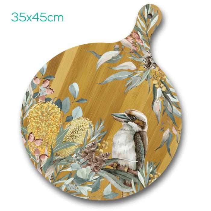 Round Bamboo Serving Platter – Kookaburra Bush Guardian  |  Catering & Tableware Catering & Tableware Catering & Tableware