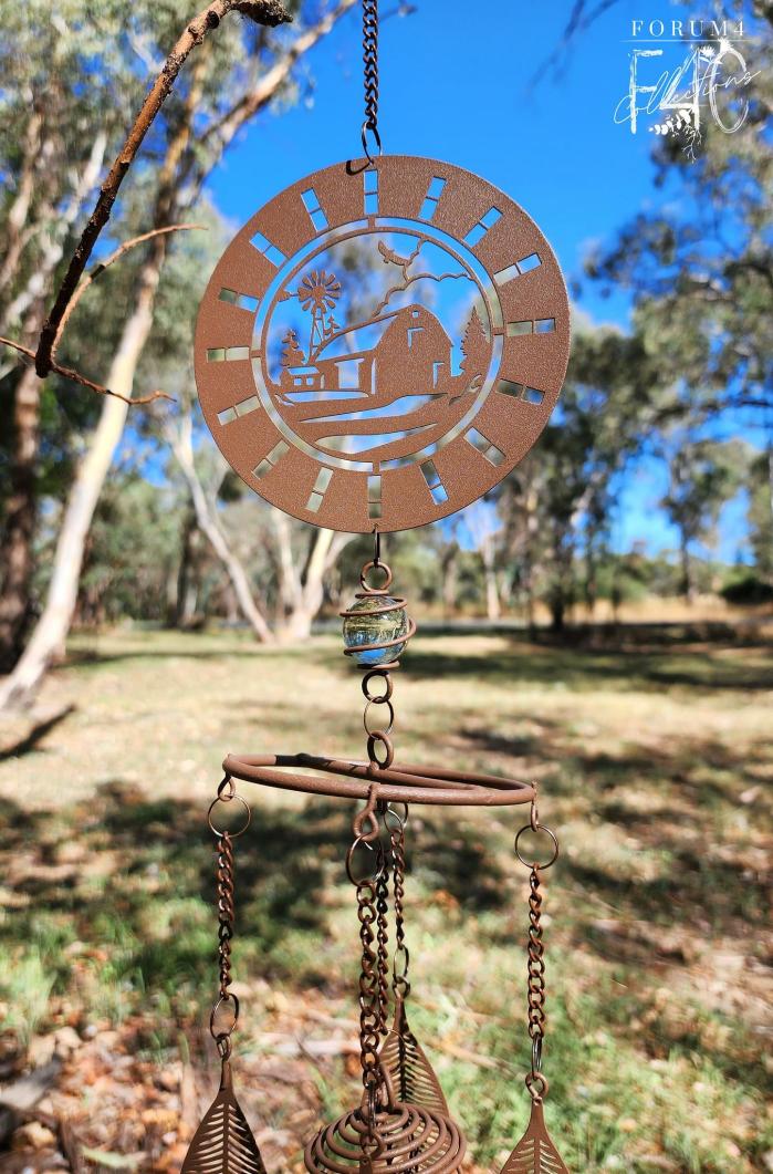 Rustic Farmhouse Wind Chime  |  Wind Chimes Garden Accessories Garden Accessories