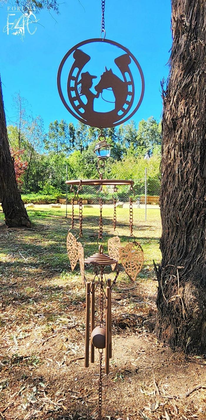 Rustic Horse Shoe Wind Chime  |  Wind Chimes Garden Accessories Garden Accessories