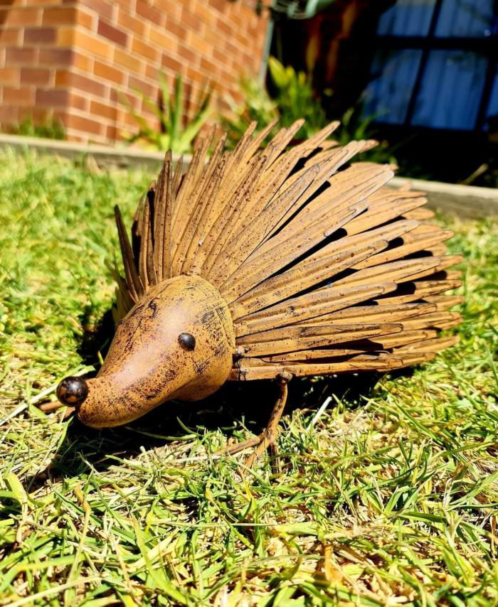 Rustic Metal Garden Hedgehog  |  Rusty Garden Items Garden Creatures Garden Creatures