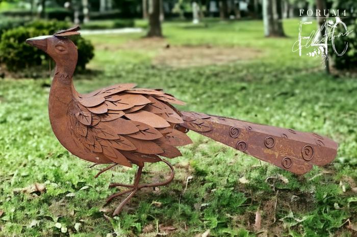 Rusty Garden Peacock  |  Rusty Garden Items Garden Creatures Garden Creatures