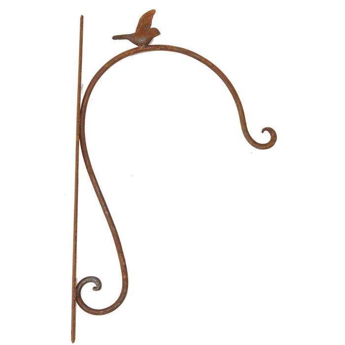 Rusty Wall Bracket With Hook  |  Garden Accessories Garden Accessories Garden Accessories