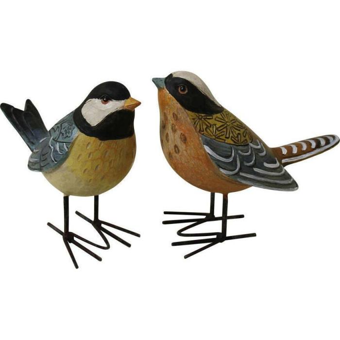 Set 2 Resin Sweet Yellow Birds  |  Accessories Accessories Accessories