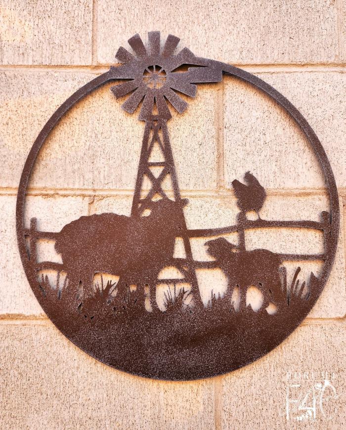 Sheep Windmill Farm Laser Cut Wall Decor  |  Metal Decor Metal Decor Metal Decor