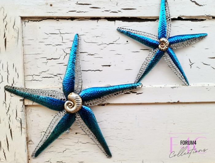 Starfish Pair  |  Outdoor Wall Art Metal Decor Metal Decor