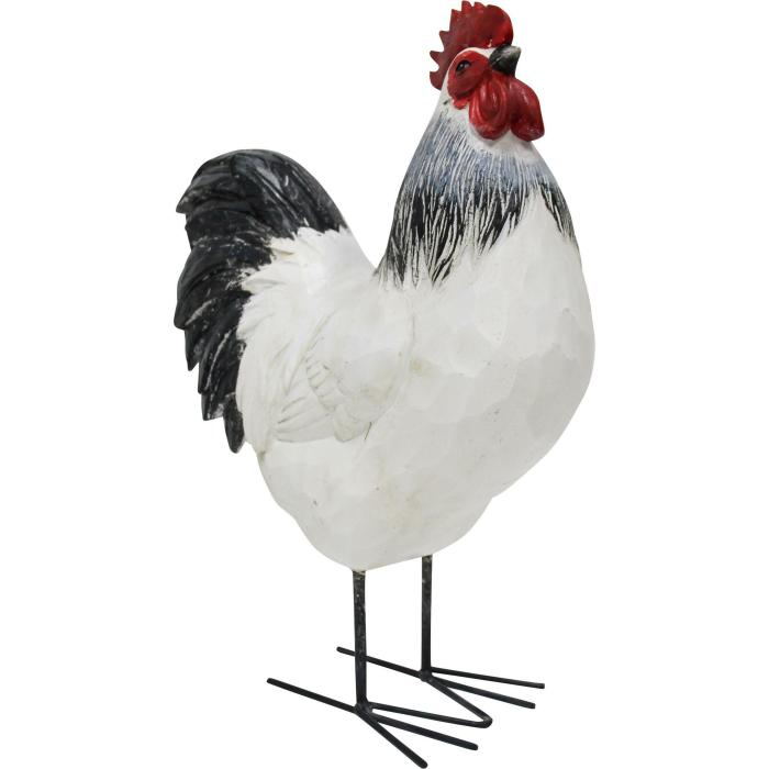 Tall White Resin Rooster  |  Chickens Chickens