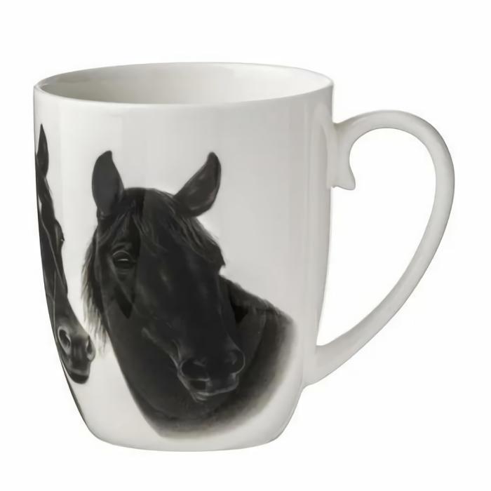 Trio Horses – Black – Artist Mug  |  Mugs Kitchenware Mugs