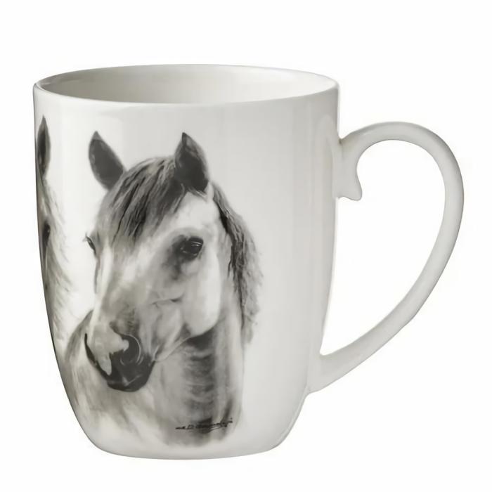 Trio Horses – Grey – Artist Mug  |  Mugs Kitchenware Mugs