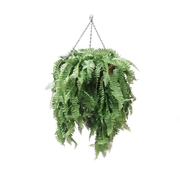 Triple Persian Fern Uv Stabilized Vine 80Cm In Hanging Basket  |  Artificial Plants Artificial Plants Artificial Plants