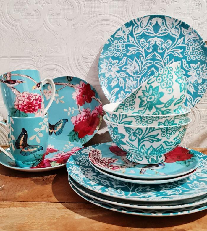 Turquoise 4X Person Dinner Setting  |  Dinnerware Catering & Tableware Catering & Tableware