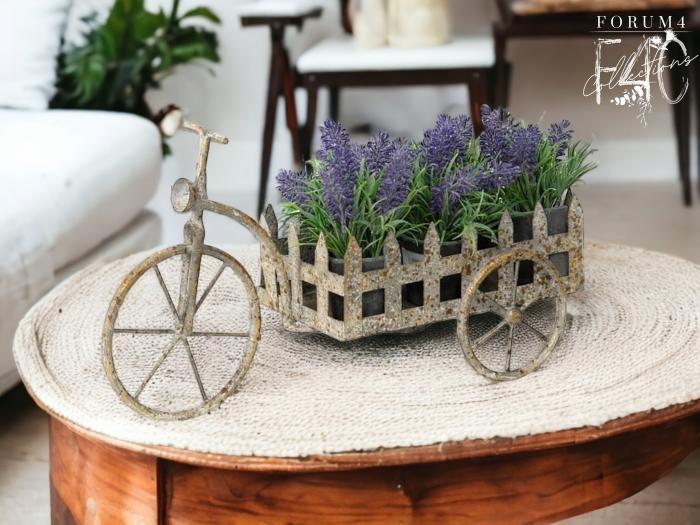 Vintage Picket Fence Garden Cart Bicycle Planter  |  Planters & Vases Planters & Vases Planters & Vases