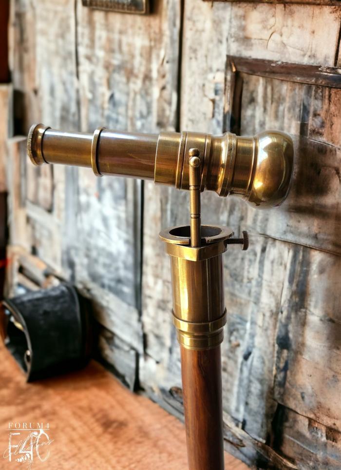 Vintage Walking Stick With Compass & Telescope Handle  |  Accessories Accessories Accessories