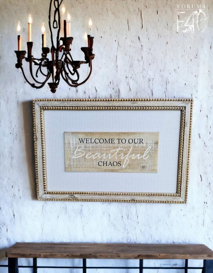 Welcome To Our Beautiful Chaos – Wall Sign  |  Quote Wall Plaques Homewares Quote Wall Plaques