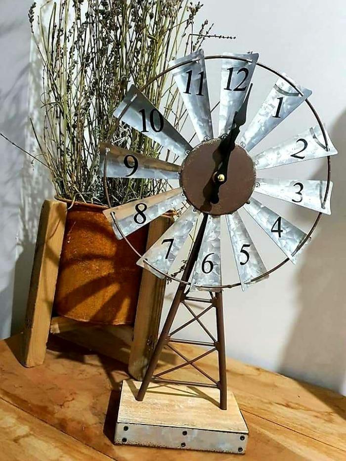 Windmill Table Clock  |  Clocks Clocks Clocks