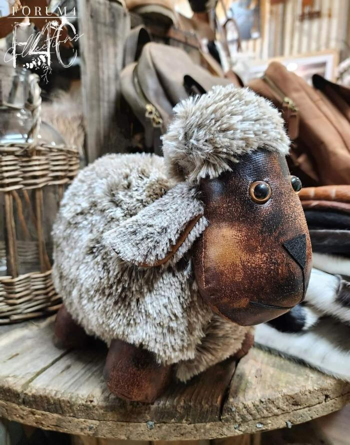 Wooly The Sheep – Faux Leather Doorstop  |  Doorstops Doorstops Doorstops