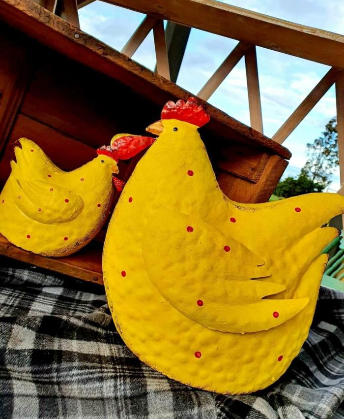 Yellow Chubby Chook Duo  |  Garden Creatures Chickens Chickens