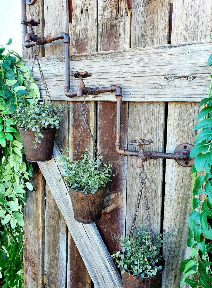 Zig Zag Industrial Iron Tap Hanging Planter  |  Planters & Vases Planters & Vases Planters & Vases