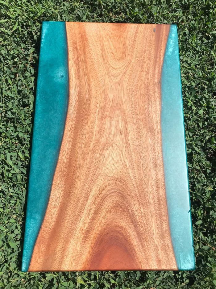 Rustic Timber Resin Board – Aqua Edged  |  Handcrafted Rustic Timber Resin Boards Handcrafted Rustic Timber Resin Boards Handcrafted Rustic Timber Resin Boards